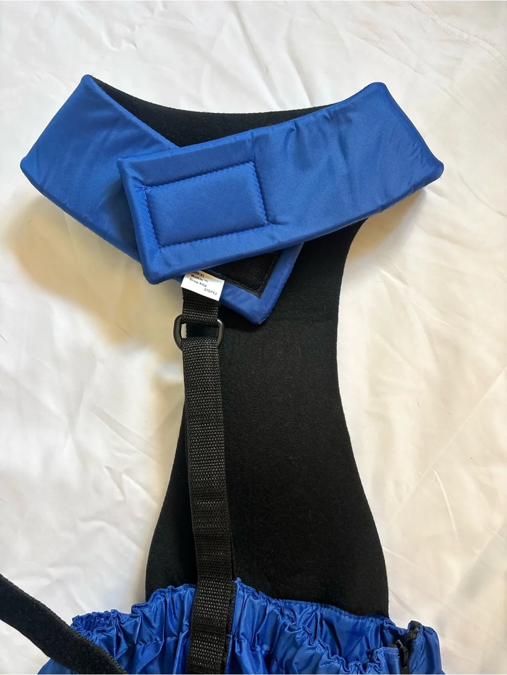 Walkin' Pets Walkin' Drag Bag Dog Drag Bag XL Blue/Black Nylon Leash Ring
